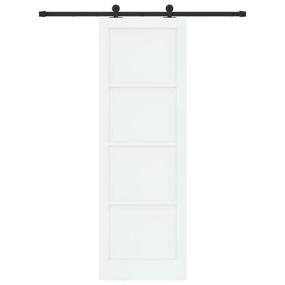 Sliding Door Set Manual White and black 30.7 x 91.3 in