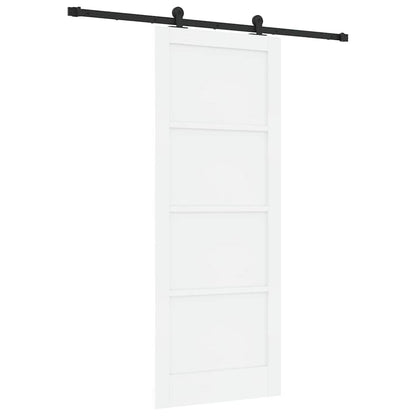 Sliding Door Set Manual White and black 32.7 x 83.1 in
