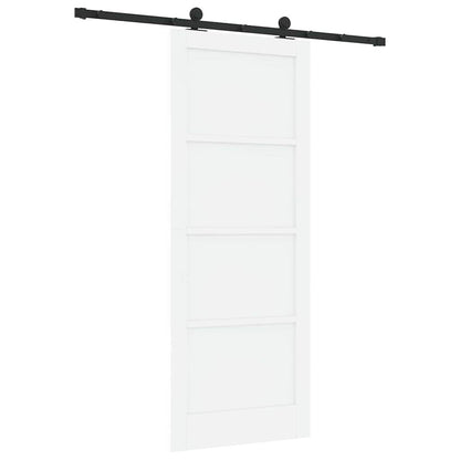 Sliding Door Set Manual White and black 32.7 x 83.1 in