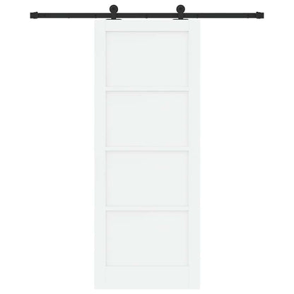 Sliding Door Set Manual White and black 32.7 x 83.1 in