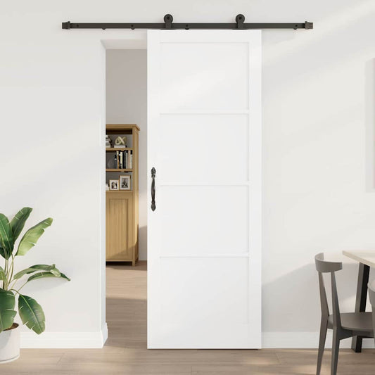 Sliding Door Set Manual White and black 32.7 x 91.4 in