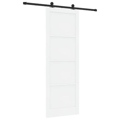 Sliding Door Set Manual White and black 32.7 x 91.4 in