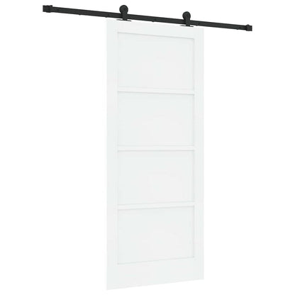 Sliding Door Set Manual White and black 33.9 x 78.1 in