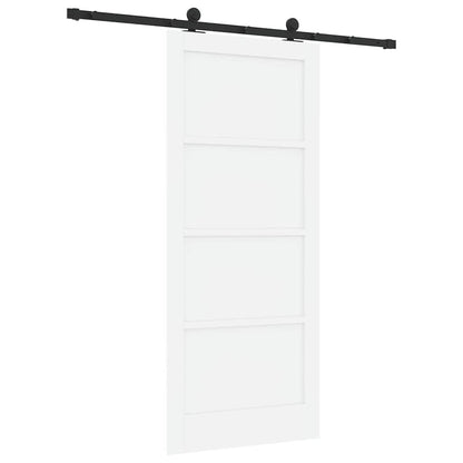 Sliding Door Set Manual White and black 33.9 x 78.1 in