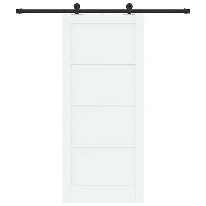 Sliding Door Set Manual White and black 33.9 x 78.1 in