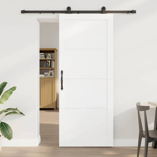 Sliding Door Set Manual White and black 33.9 x 83.1 in