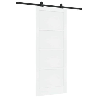 Sliding Door Set Manual White and black 33.9 x 83.1 in