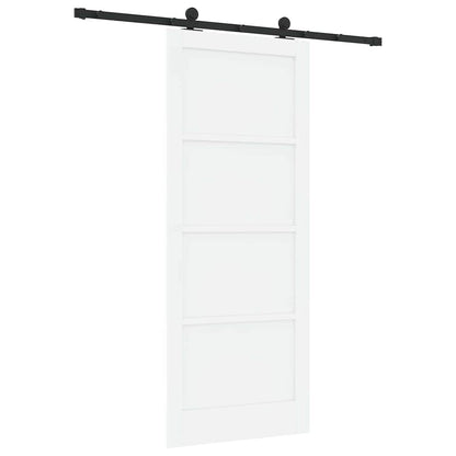 Sliding Door Set Manual White and black 33.9 x 83.1 in