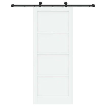 Sliding Door Set Manual White and black 33.9 x 83.1 in