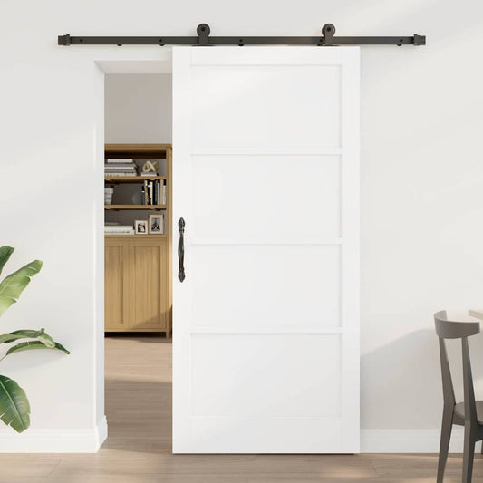 Sliding Door Set Manual White and black 36.6 x 79.5 in
