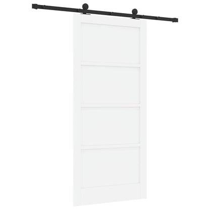 Sliding Door Set Manual White and black 36.6 x 79.5 in