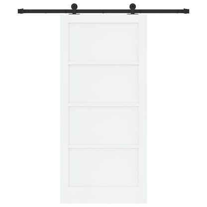 Sliding Door Set Manual White and black 36.6 x 79.5 in
