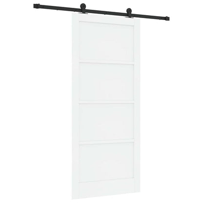 Sliding Door Set Manual White and black 36.6 x 83.1 in