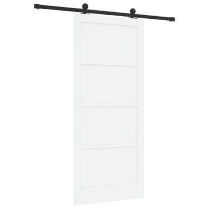 Sliding Door Set Manual White and black 36.6 x 83.1 in