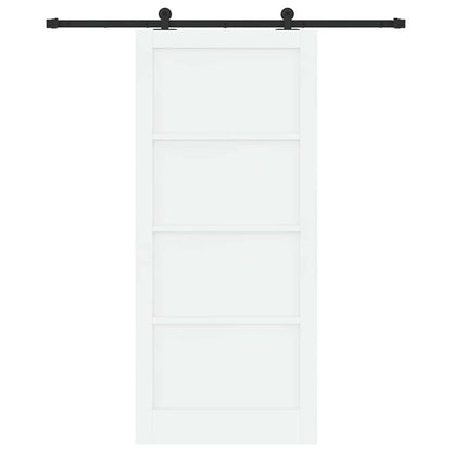 Sliding Door Set Manual White and black 36.6 x 83.1 in