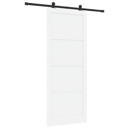 Sliding Door Set Manual White and black 36.6 x 91.3 in