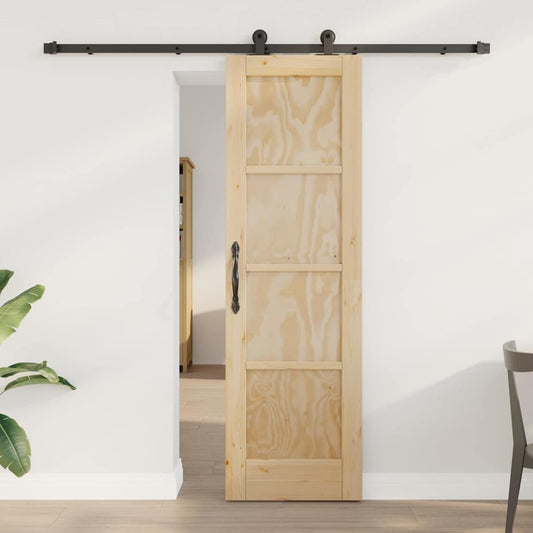 Sliding Door Set Manual natural and black 24 x 78.2 in