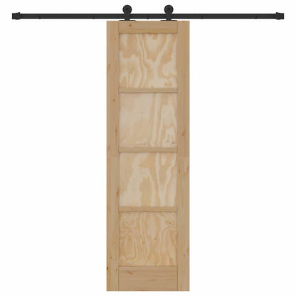 Sliding Door Set Manual natural and black 24 x 78.2 in