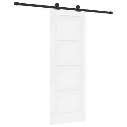 Sliding Door Set Manual White and black 29 x 78 in