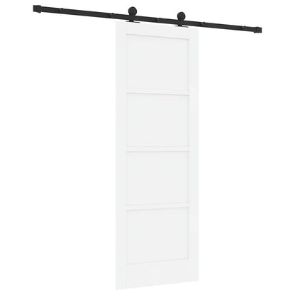Sliding Door Set Manual White and black 29 x 78 in