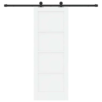 Sliding Door Set Manual White and black 29 x 78 in