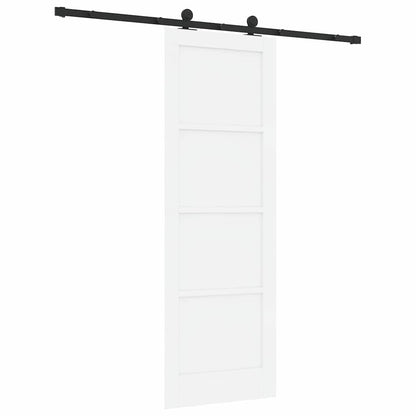 Sliding Door Set Manual White and black 28.9 x 83.1 in