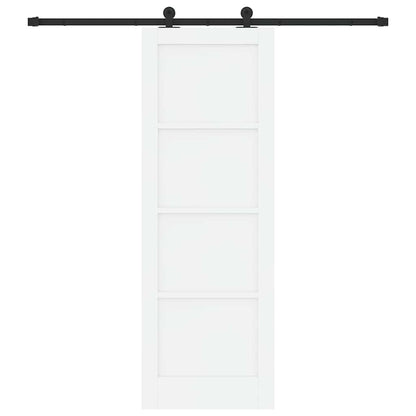 Sliding Door Set Manual White and black 28.9 x 83.1 in