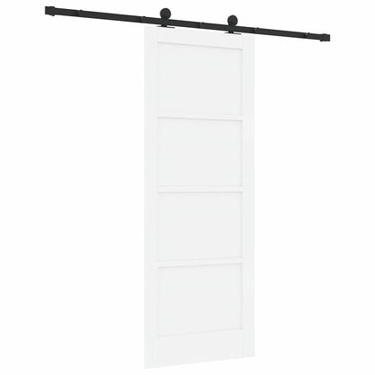 Sliding Door Set Manual White and black 30.7 x 79.5 in