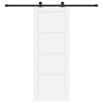 Sliding Door Set Manual White and black 30.7 x 79.5 in