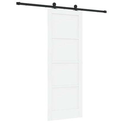 Sliding Door Set Manual White and black 30.7 x 83.1 in