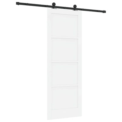 Sliding Door Set Manual White and black 30.7 x 83.1 in