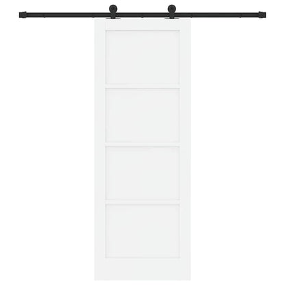 Sliding Door Set Manual White and black 30.7 x 83.1 in