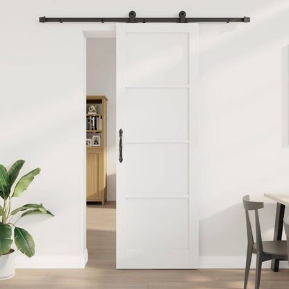 Sliding Door Set Manual White and black 30.7 x 91.3 in