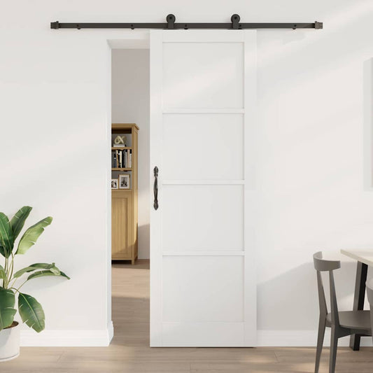 Sliding Door Set Manual White and black 30.7 x 91.3 in