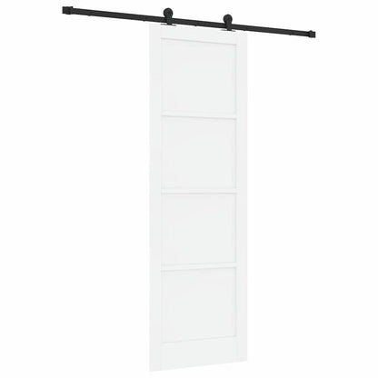 Sliding Door Set Manual White and black 30.7 x 91.3 in