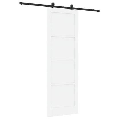 Sliding Door Set Manual White and black 30.7 x 91.3 in