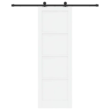 Sliding Door Set Manual White and black 30.7 x 91.3 in