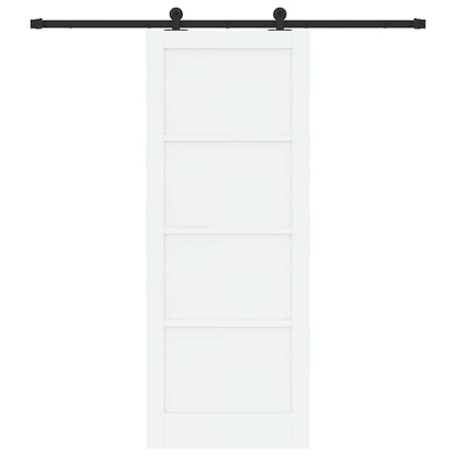 Sliding Door Set Manual White and black 32.7 x 83.1 in