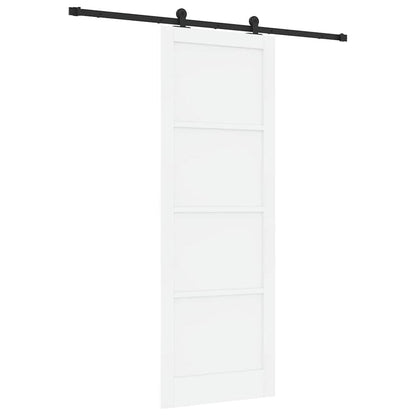 Sliding Door Set Manual White and black 32.7 x 91.4 in