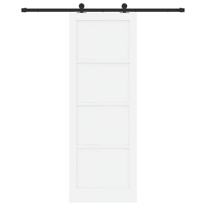 Sliding Door Set Manual White and black 32.7 x 91.4 in