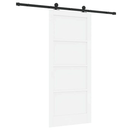 Sliding Door Set Manual White and black 33.9 x 78.1 in