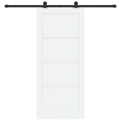 Sliding Door Set Manual White and black 33.9 x 78.1 in