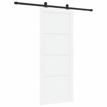 Sliding Door Set Manual White and black 33.9 x 83.1 in
