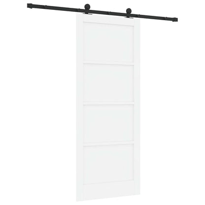 Sliding Door Set Manual White and black 33.9 x 83.1 in