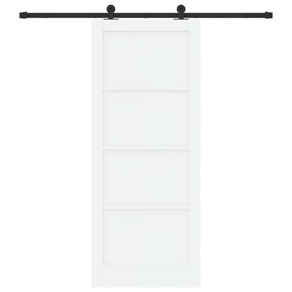 Sliding Door Set Manual White and black 33.9 x 83.1 in