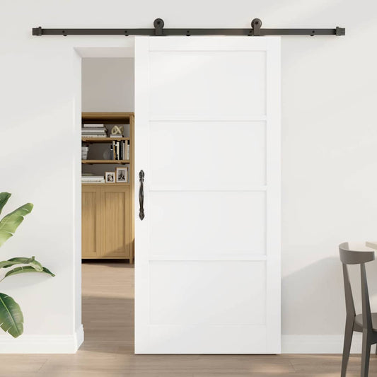 Sliding Door Set Manual White and black 36.6 x 79.5 in