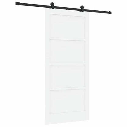 Sliding Door Set Manual White and black 36.6 x 79.5 in