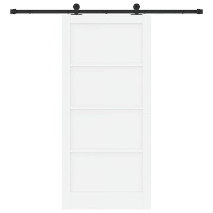 Sliding Door Set Manual White and black 36.6 x 79.5 in