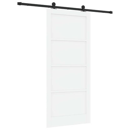 Sliding Door Set Manual White and black 36.6 x 83.1 in