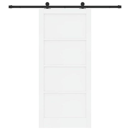 Sliding Door Set Manual White and black 36.6 x 83.1 in